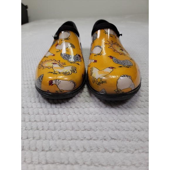 Sloggers Garden Clog Womens Rooster Chicken Hen Waterproof Slip Ons 10 - Picture 3 of 9